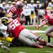 Michigan quarterback Devin Gardner fumbles the ball in the second half against Ohio State on Saturday. Ohio State won 26-21. Daniel Brenner I AnnArbor.com